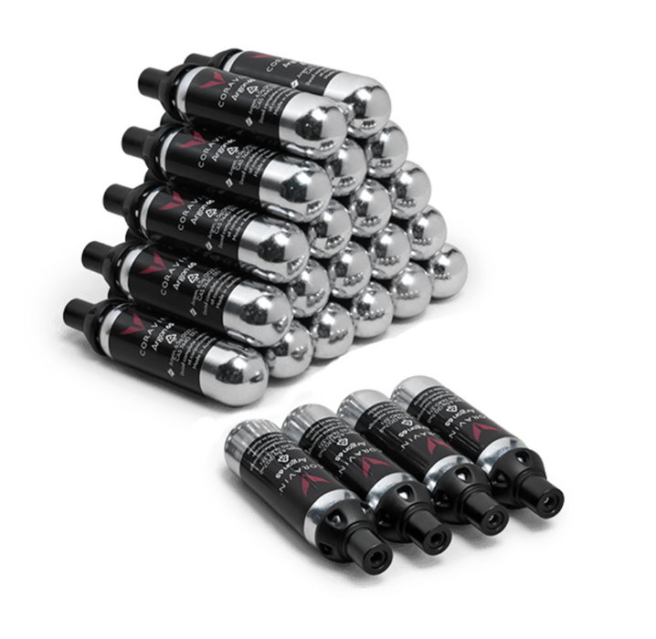 Coravin Pure Argon Gas Capsules (21ml) x 24 — White Red Bubbles